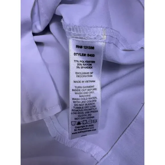 Betsey Johnson Women's Juniper White 2 Pocket Button Front Lab Coat XL E257 - Picture 7 of 11